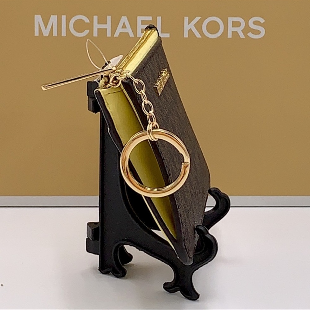 MICHAEL KORS SMALL TOP ZIP COINPOUCH W ID BUTTERCUP - Picture 4 of 14
